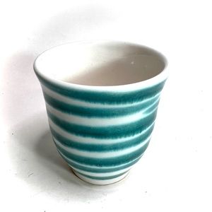 Gmundner keramik green white small ceramic Mug/cup